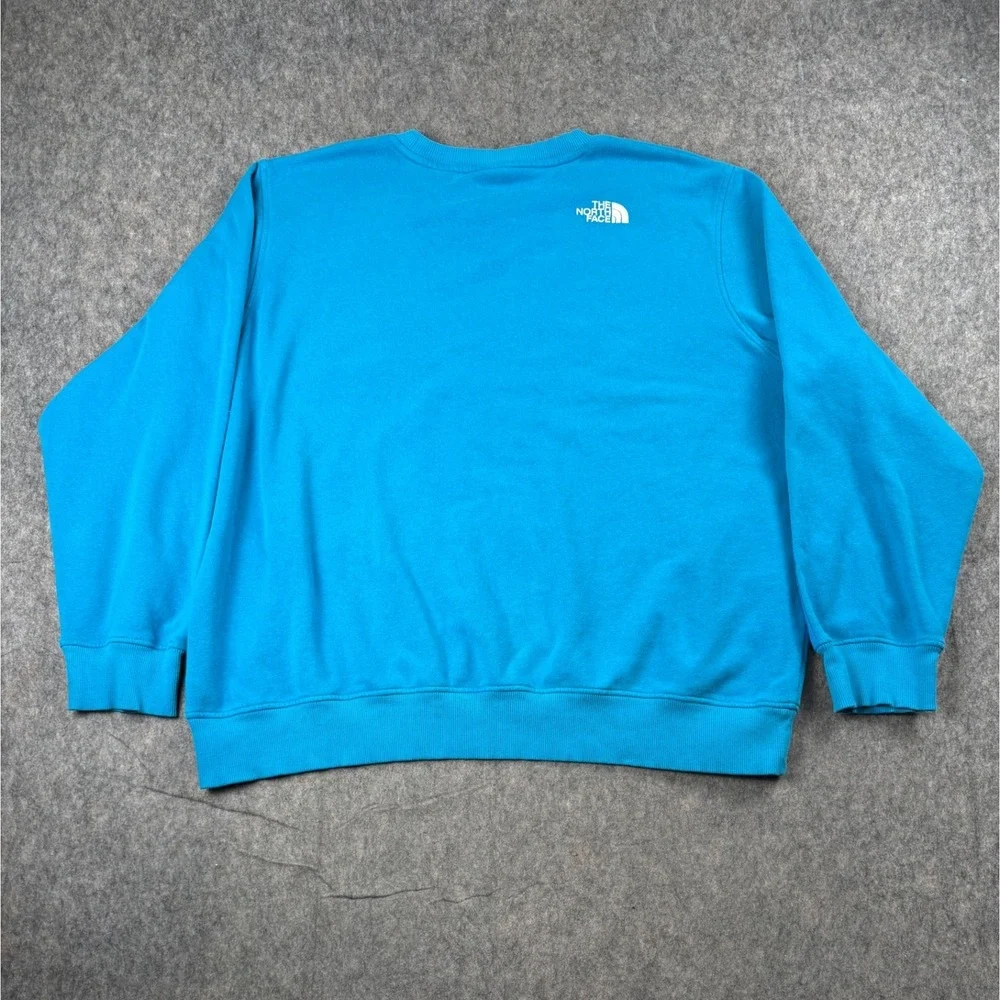 The North Face Sweatshirt Mens XXL Blue Cotton Fleece Pullover Logo Gorpcore XXL